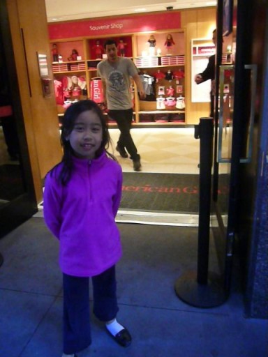 Kylee at the American Doll Store in NY